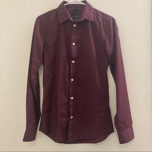 H&M Maroon slim fit dress shirt